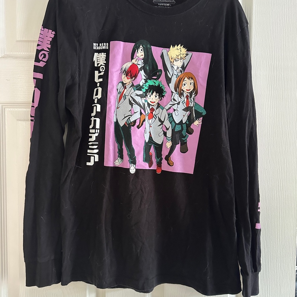 My Hero Academia Black Long Sleeve Shirt